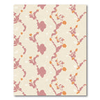 Soft Rose Coral Vine Background Rug