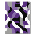 Modern Purple Geometric Abstract Shapes Rug