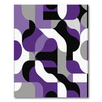 Modern Purple Geometric Abstract Shapes Rug