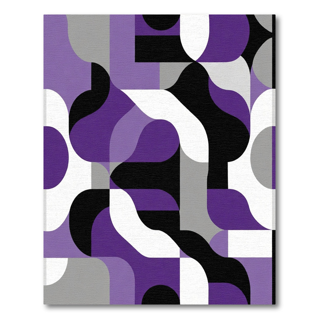 Modern Purple Geometric Abstract Shapes Rug