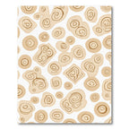 Muted Beige Organic Swirl Shapes Rug