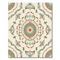 Terra Cotta Teal Medallion Rug