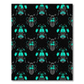 Glow Scarab Beetle Black Teal Repeats Rug