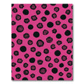 Hot Pink Black Rose Dot Rug