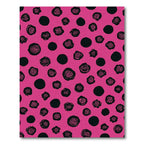 Hot Pink Black Rose Dot Rug