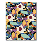 Fluid Abstract Color Block Composition Rug
