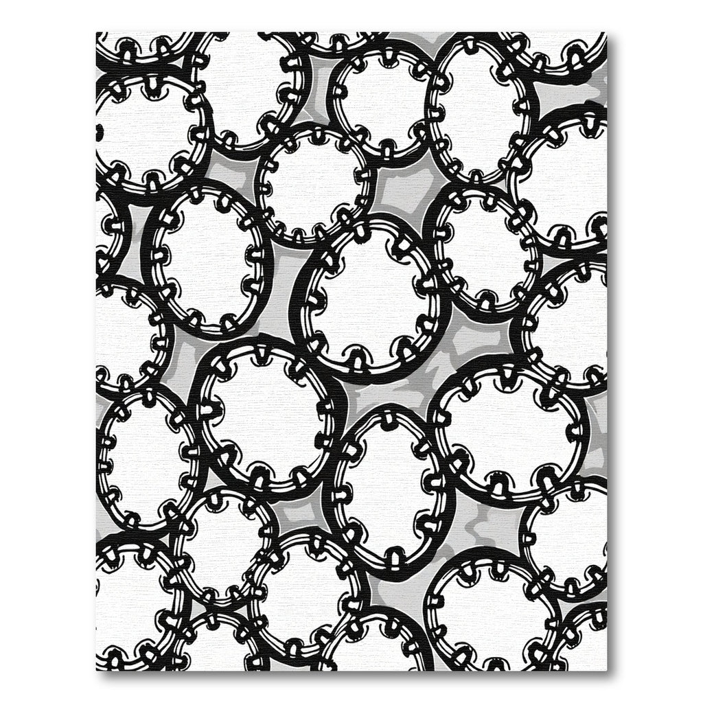 Monochromatic Circular Chain Link Rug