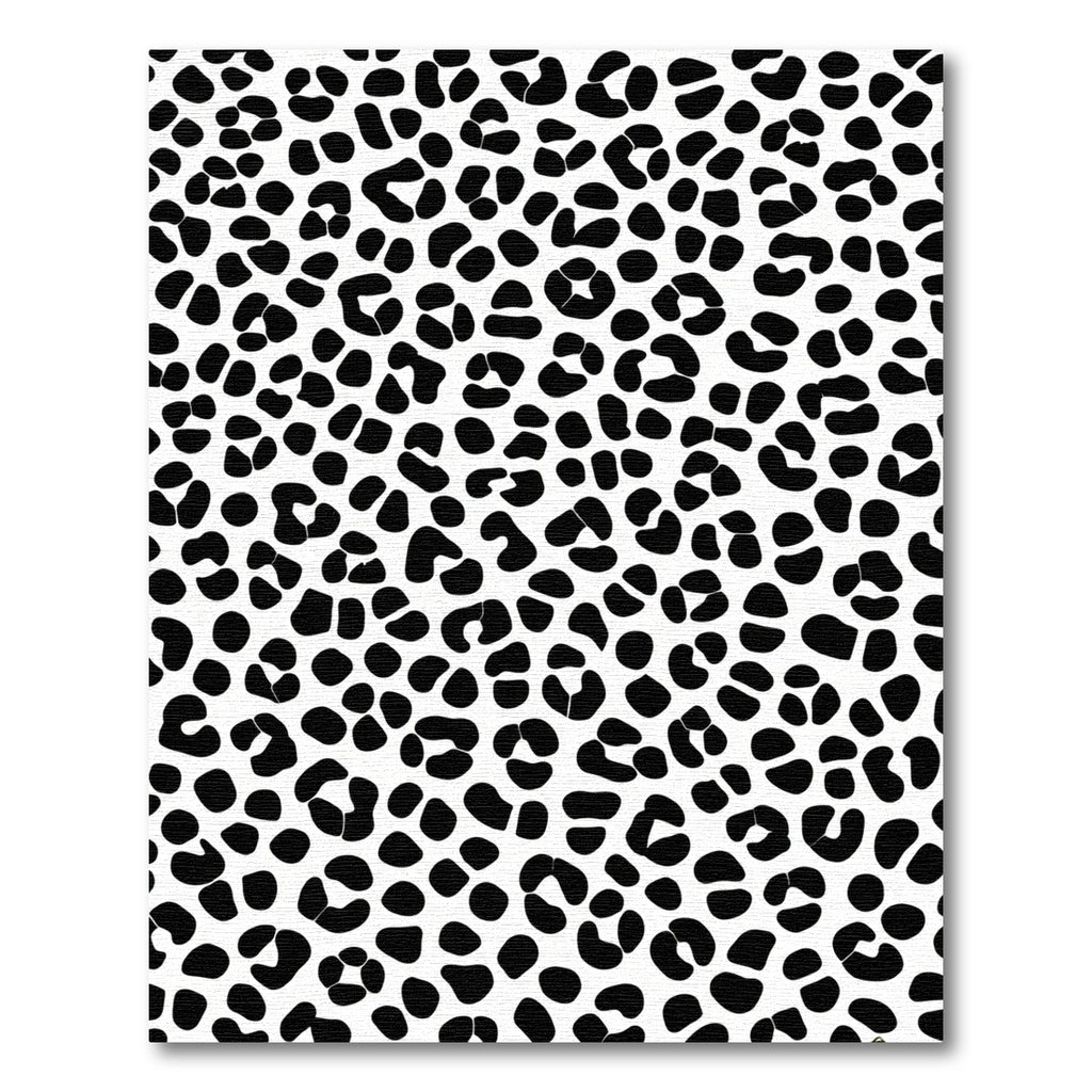 Chic Black White Animal Spots Rug