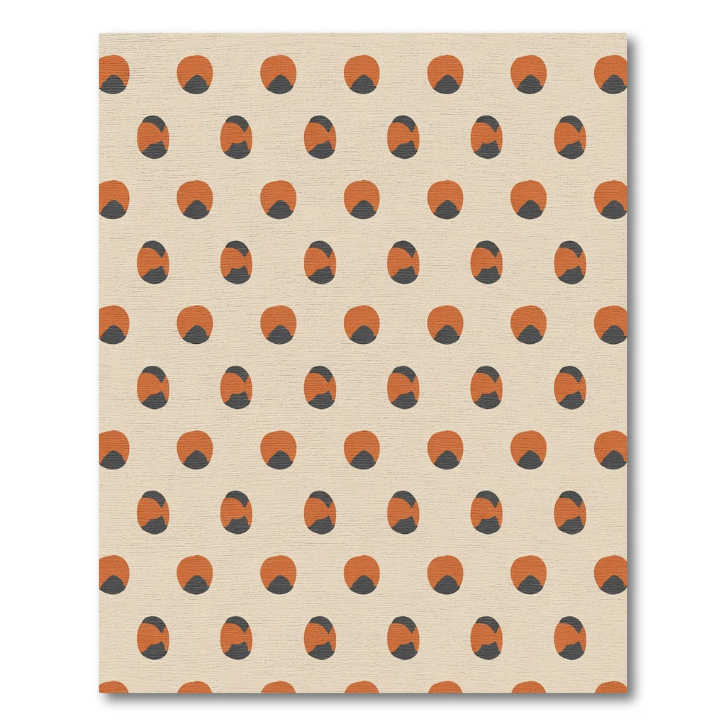 Terracotta Gray Round Overlay Rug