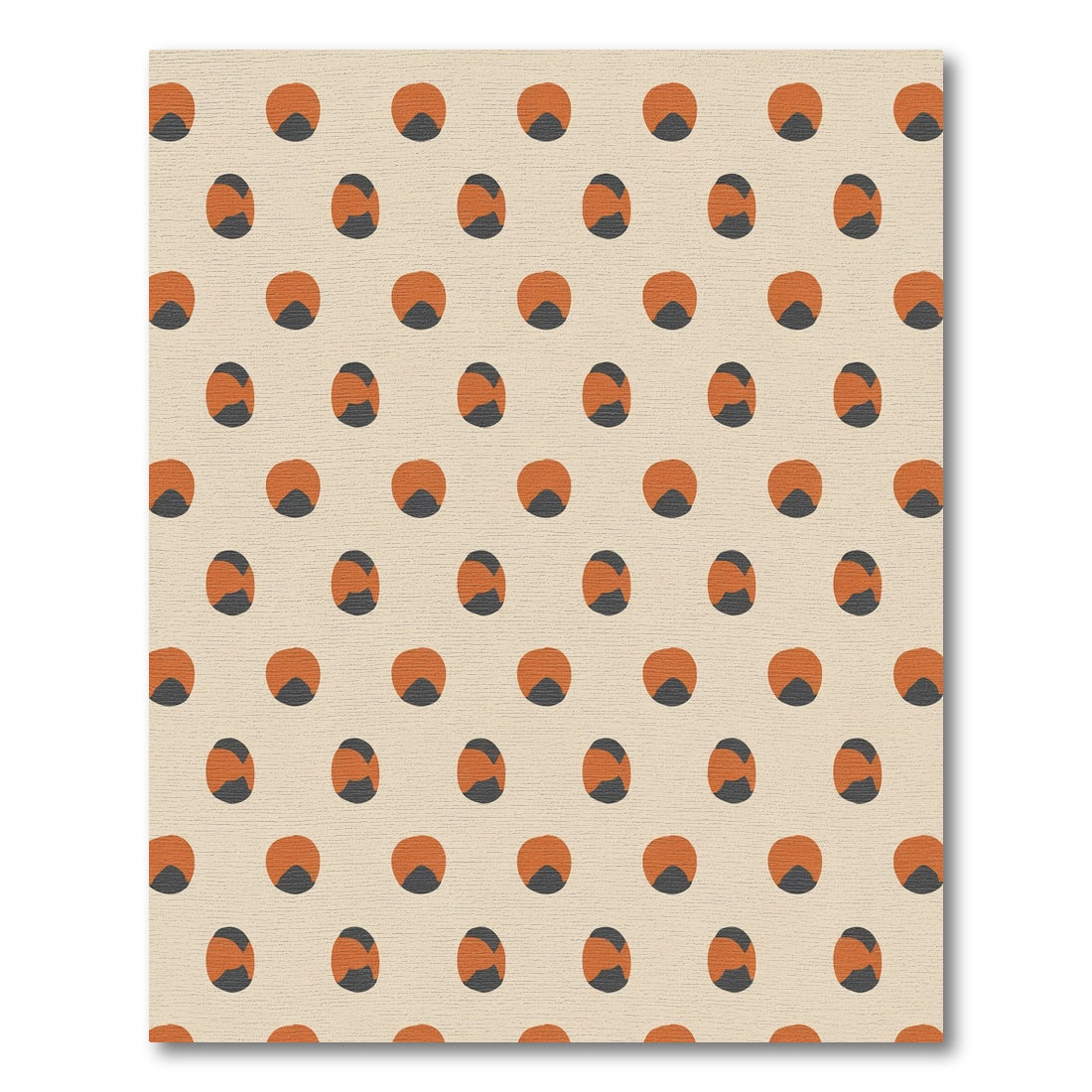 Terracotta Gray Round Overlay Rug