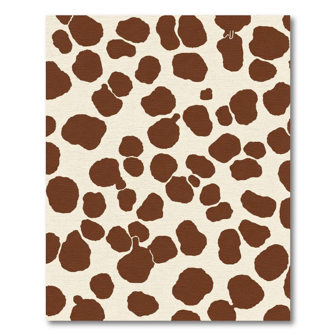 Brown and Cream Spotted Animal Hide Rug
