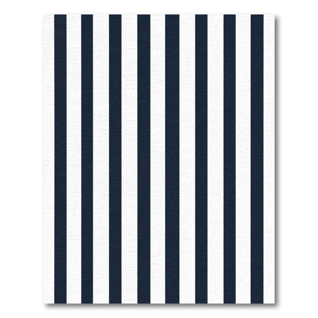 Classic Navy White Vertical Stripe Rug