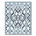 Gray Geometric Intersecting Diamond Rug