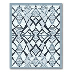 Gray Geometric Intersecting Diamond Rug