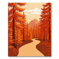 Orange Forest Road Mountain Vista Rug
