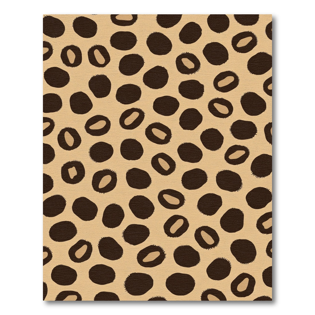 Tan Brown Animal Spots Rug