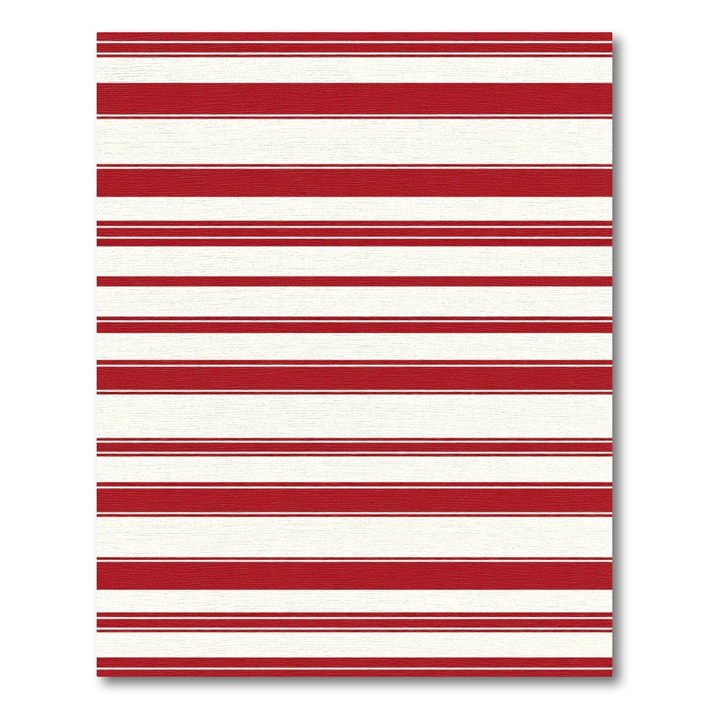 Classic Red White Stripe Area Rug