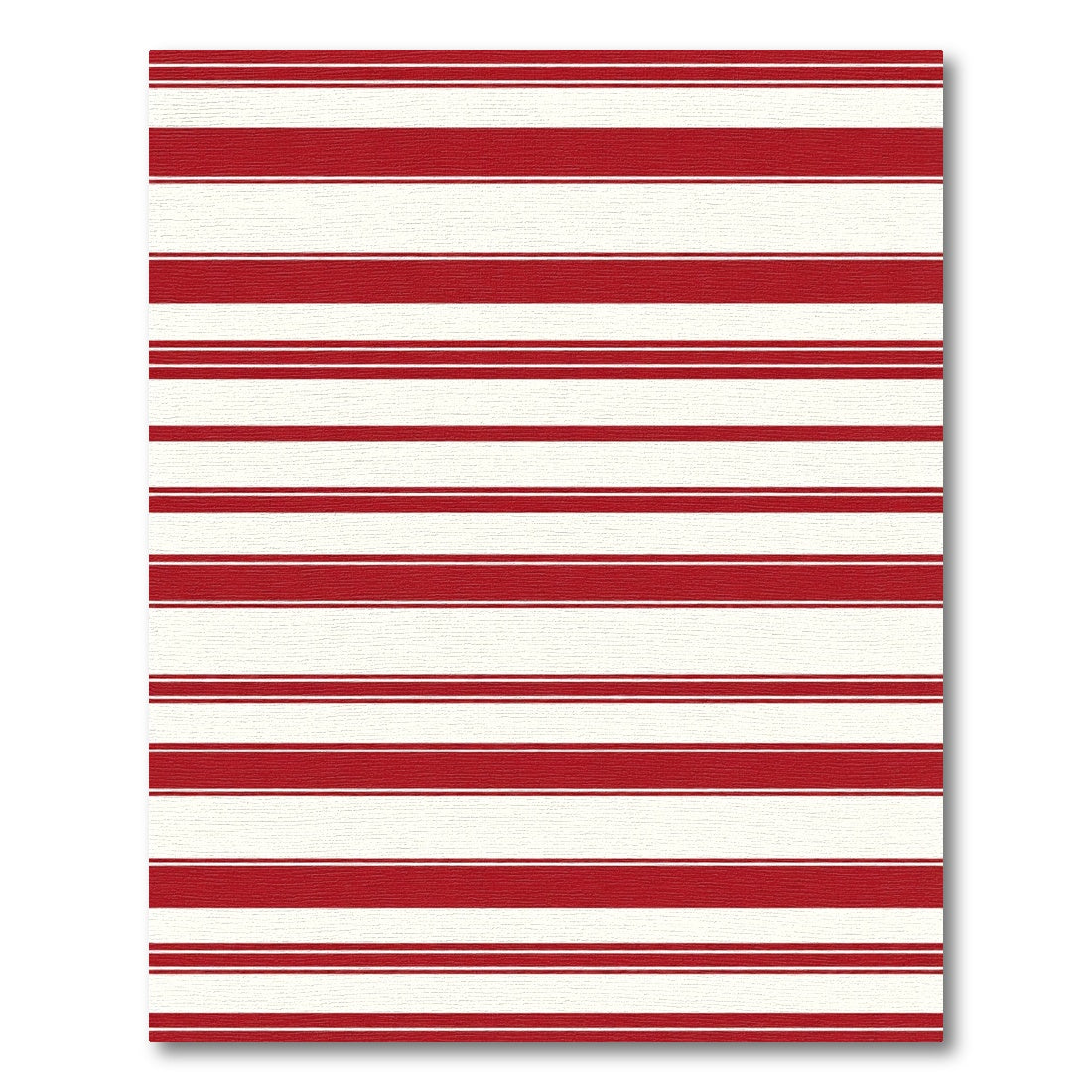 Classic Red White Stripe Area Rug