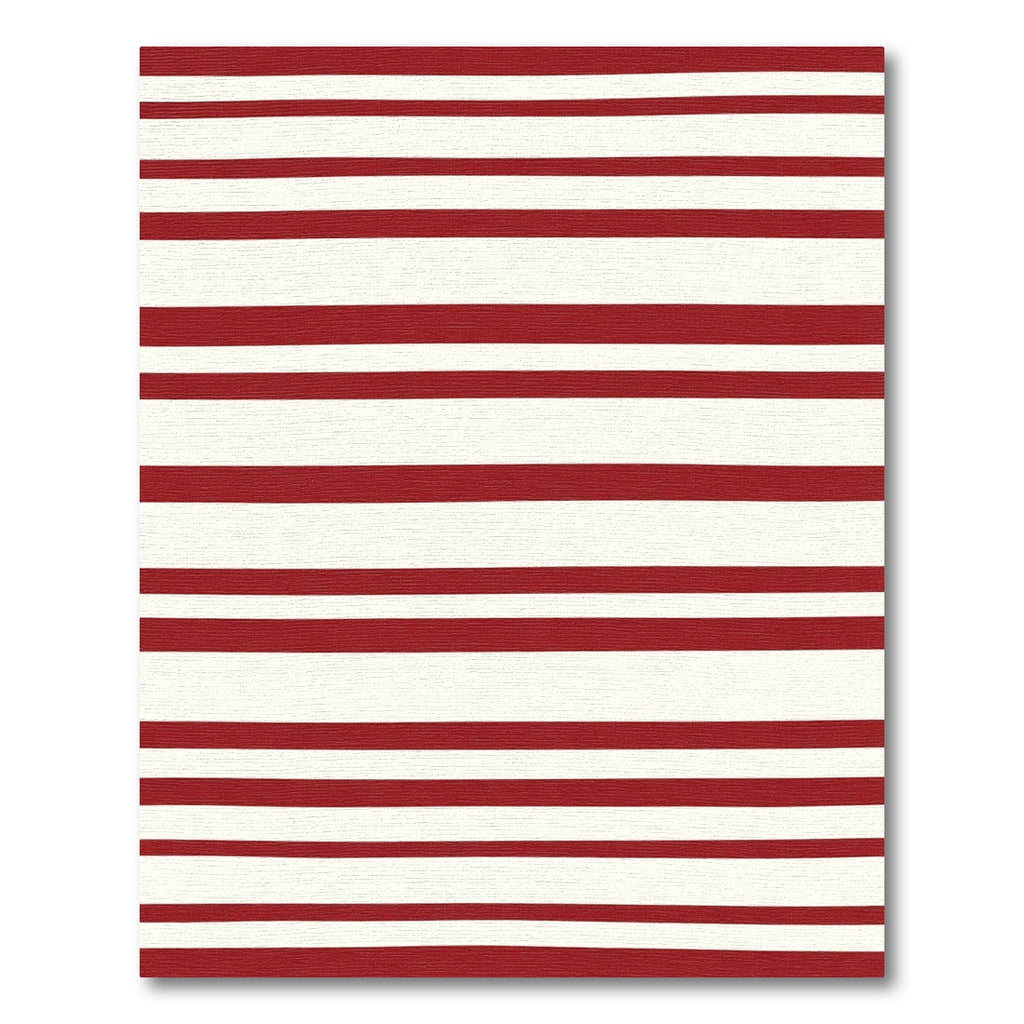 Bold Red Horizontal Stripe Rug