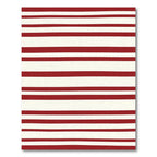 Bold Red Horizontal Stripe Rug