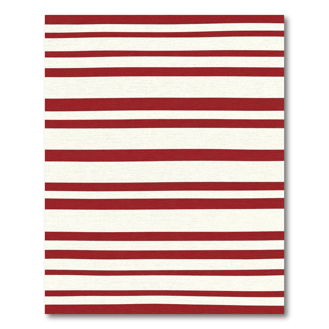 Bold Red Horizontal Stripe Rug