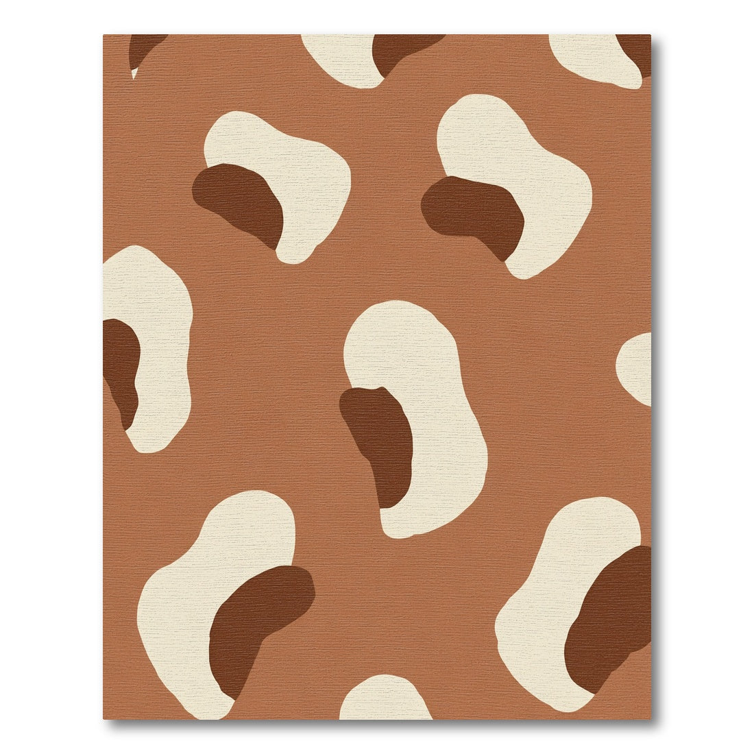 Brown Beige Spotty Organic Shape Rug