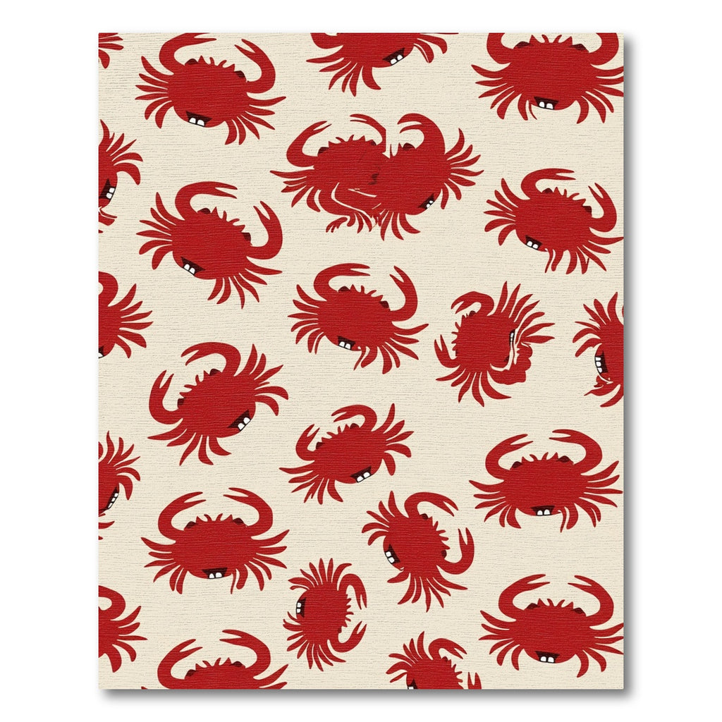 Red Crab All Over Composition Rug