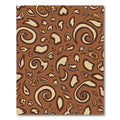 Brown Cream Animal Spots Swirls Rug