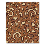 Brown Cream Animal Spots Swirls Rug