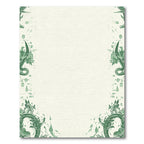 Emerald Dragon Border Cream Rug