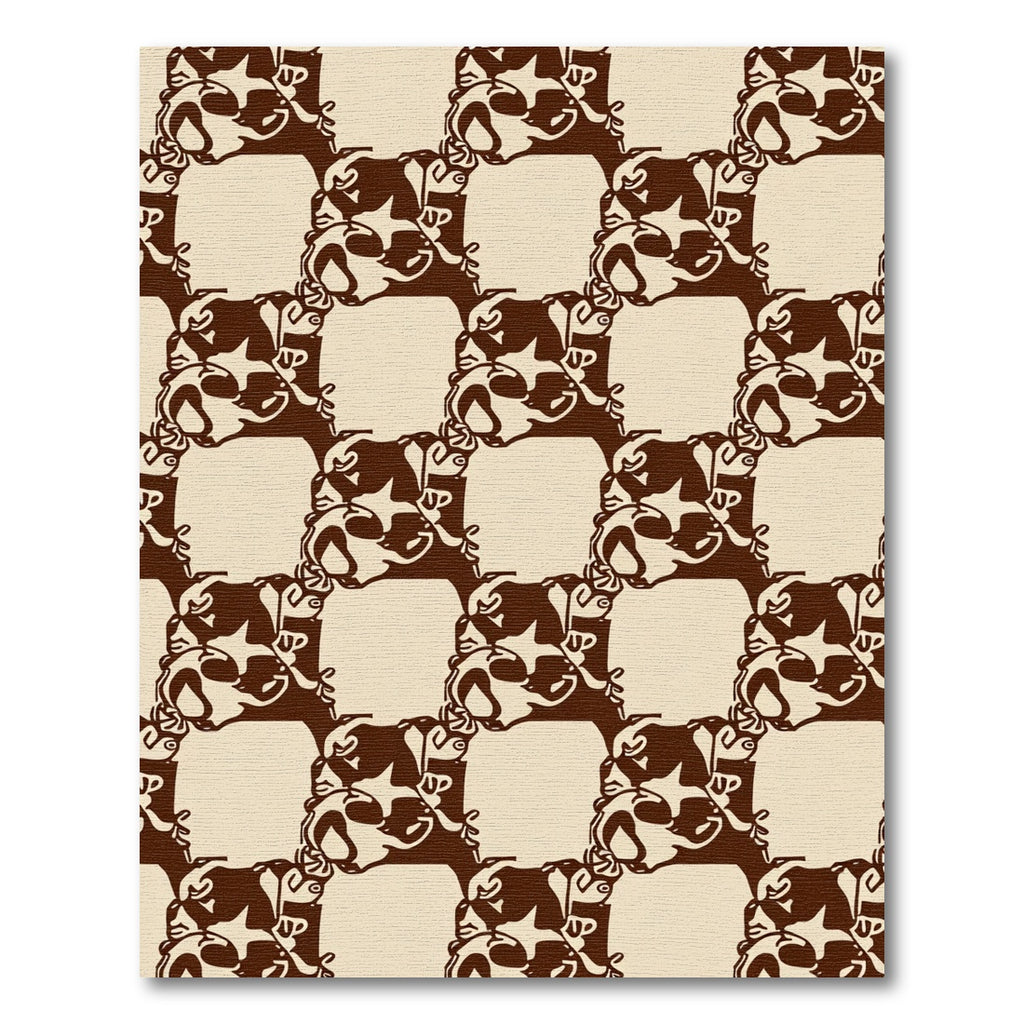 Abstract Square Silhouette Reversible Rug