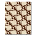 Abstract Square Silhouette Reversible Rug