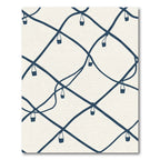 Navy Lantern String Abstract Rug