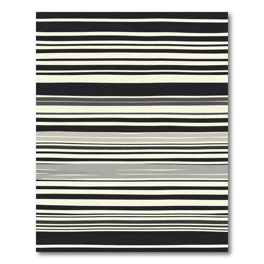 Monochromatic Horizontal Stripe Appeal Rug