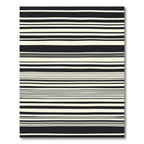 Monochromatic Horizontal Stripe Appeal Rug