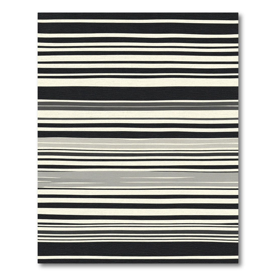Monochromatic Horizontal Stripe Appeal Rug
