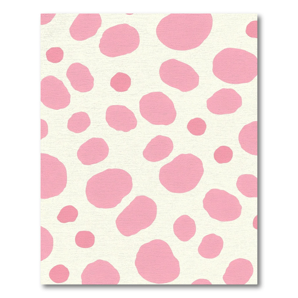 Pink and Cream Irregular Spots Rug