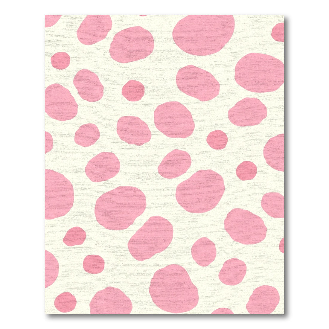 Pink and Cream Irregular Spots Rug