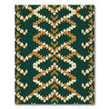 Emerald Geometric Sunburst Medallion Rug