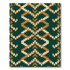 Emerald Geometric Sunburst Medallion Rug