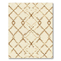 Tan Diamond Geometric Lattice Rug