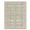 Grayscale Abstract Grid Weave Rug