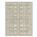 Grayscale Abstract Grid Weave Rug