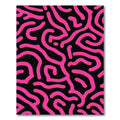 Hot Pink Abstract Maze Rug
