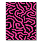 Hot Pink Abstract Maze Rug