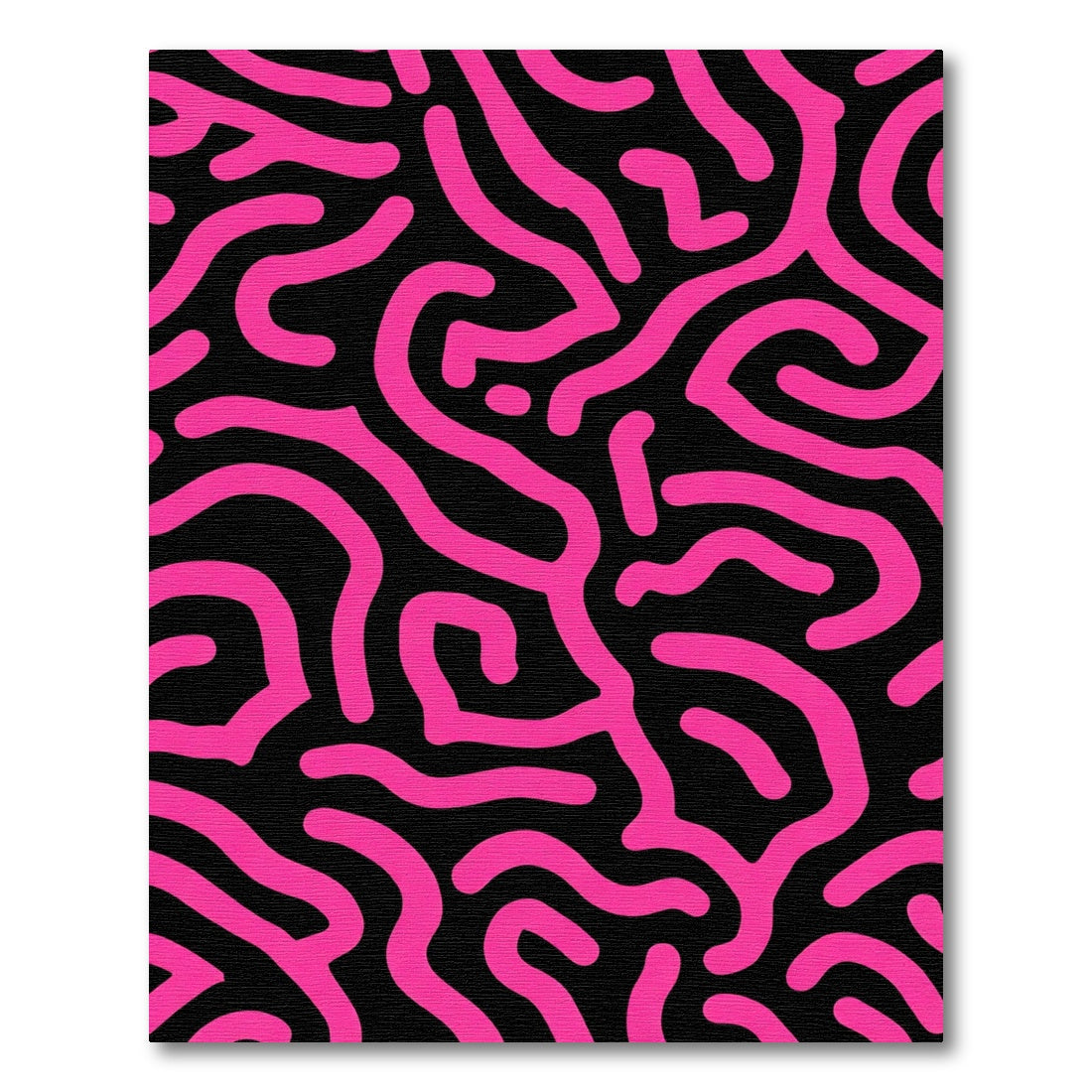 Hot Pink Abstract Maze Rug