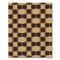 Brown Tan Checkerboard Square Motif Rug