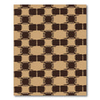 Brown Tan Checkerboard Square Motif Rug