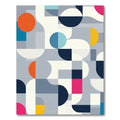 Mid Century Modern Geometric Abstract Shapes Rug