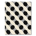 Diagonal Black And Cream Spot Rug